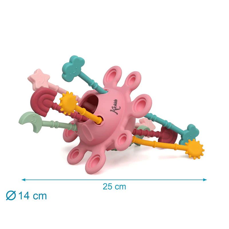 Kiokids Σιλικονούχο Μασητικό Για 4+ Μηνών 25cm Planet Pink