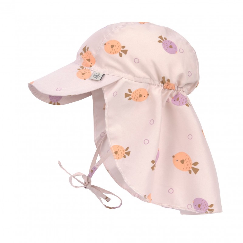 Laessig Αντηλιακό Καπελο Flap Hat Με Αντιηλιακή Προστασία UV80 Fish Light Pink