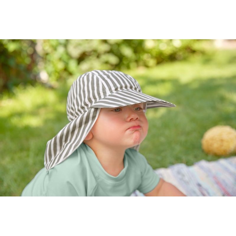 Laessig Αντιηλιακό Καπέλο με Προστασία Λαιμού Stripes Olive