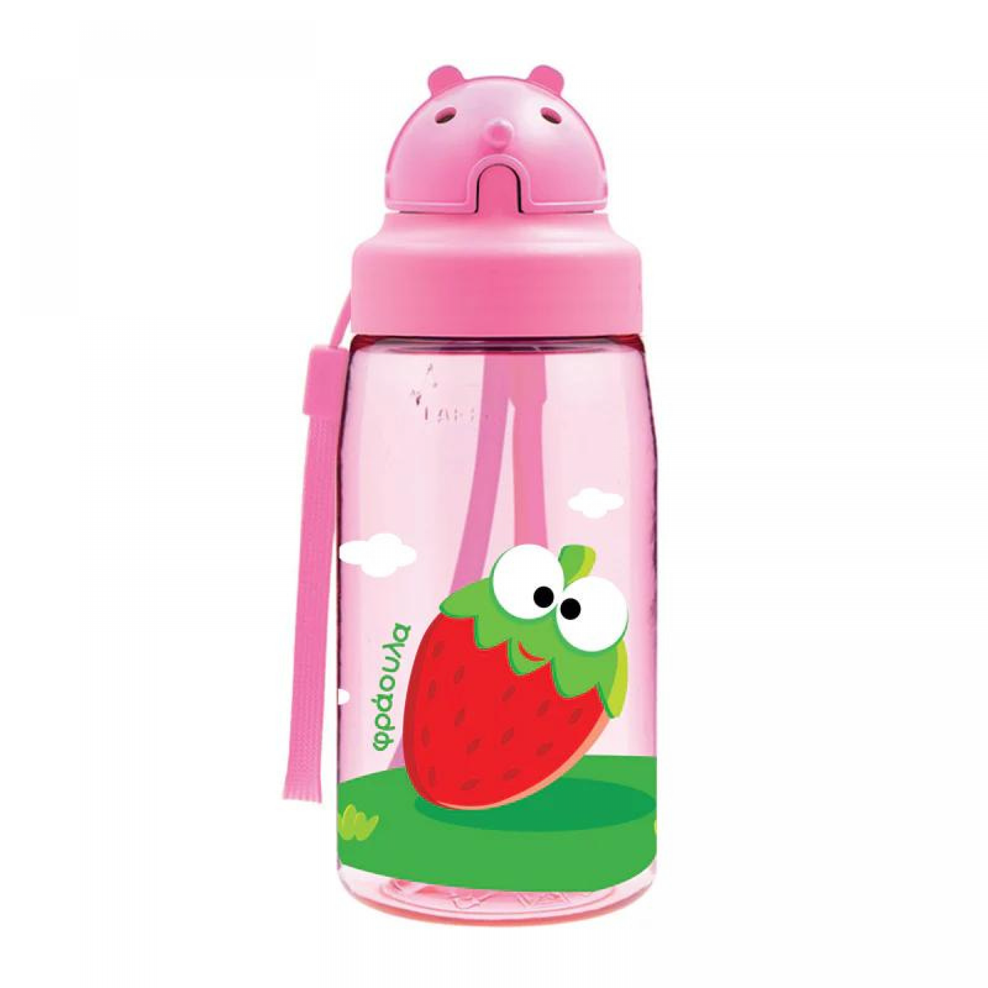 Laken Παγούρι Tritan Με Πώμα OBY 450ml Μπανάνα / Φράουλα