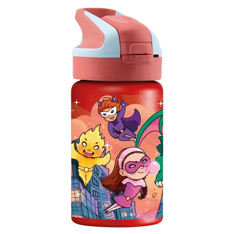 Laken Θερμός Νερού Με Πώμα Summit 350ml Superheroes Red