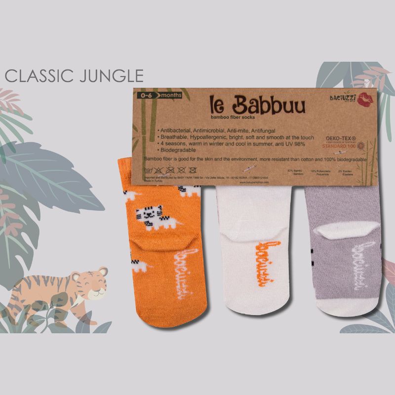 Le Babbuu Παιδικά Καλτσάκια Classic Jungle 6-12M