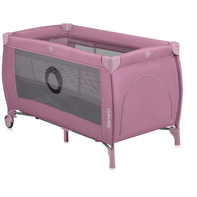Lionelo Stefi Plus Παρκοκρέβατο 2 Επιπέδων Pink Magnolia