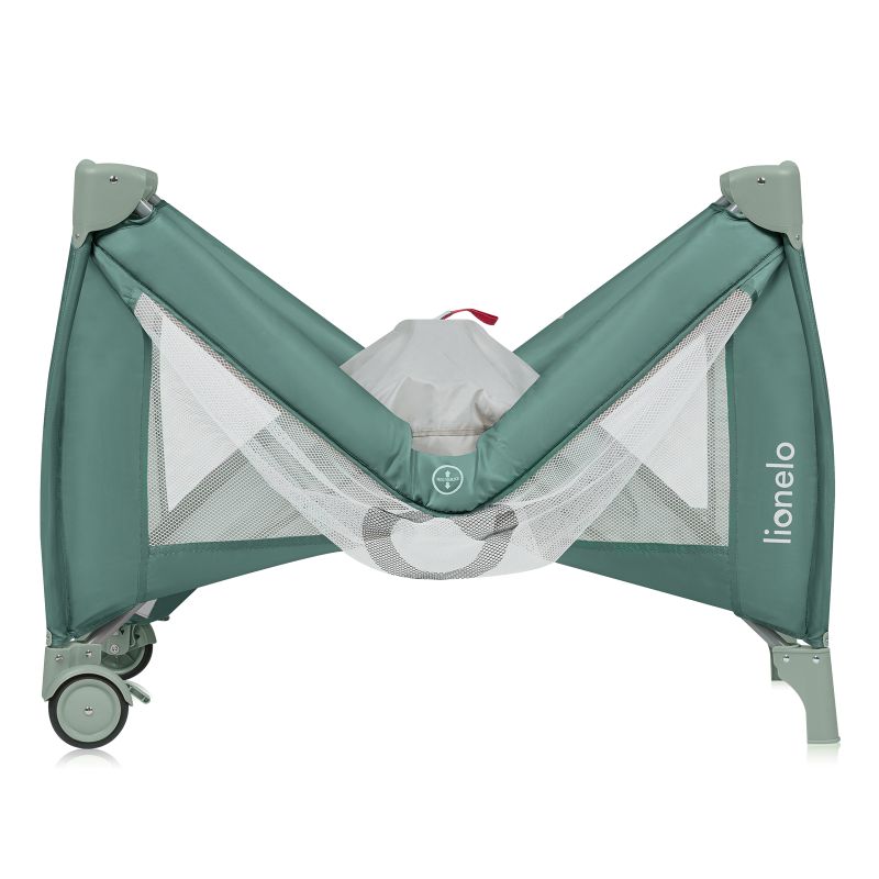 Lionelo Stefi Plus Παρκοκρέβατο 2 Επιπέδων Olive Green