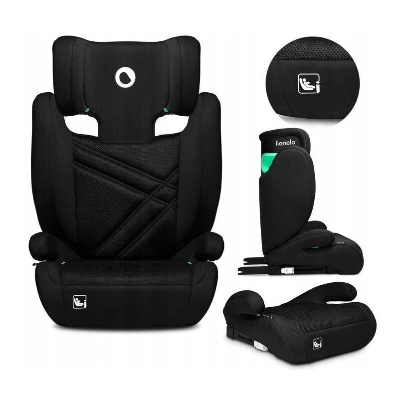 Lionelo Hugo i-Size Κάθισμα Αυτοκινήτου Isofix 100-150cm ή 15-36kg Black Carbon