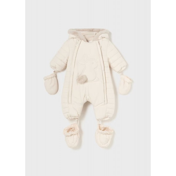 Mayoral Βρεφική Φορμα Εξόδου Με Μανίκια Και Γκέτες Από Μικροϊνες Κεραμικό 14-02620-015