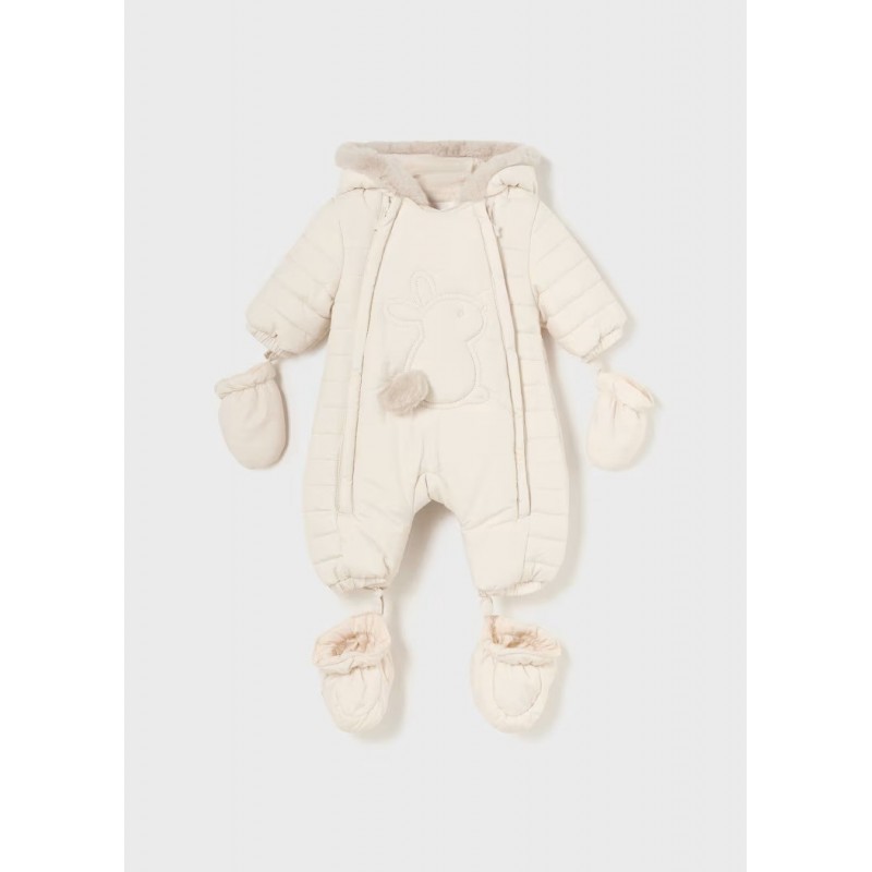 Mayoral Βρεφική Φορμα Εξόδου Με Μανίκια Και Γκέτες Από Μικροϊνες Κεραμικό 14-02620-015