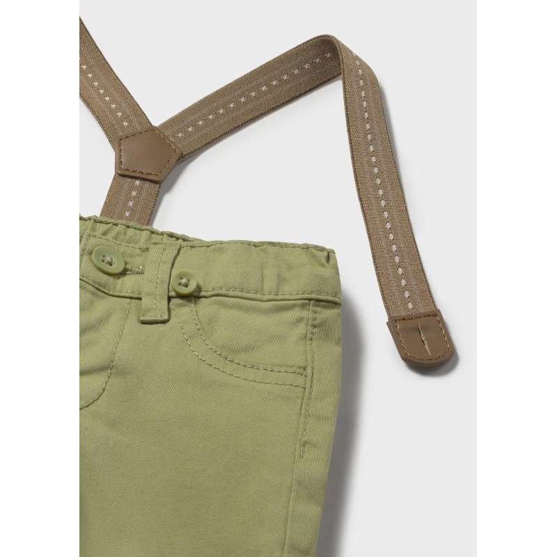 Mayoral Βρεφικό Μακρύ Παντελόνι Με Τιράντες Λαδί 15-02576-086