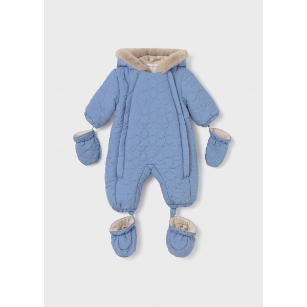 Mayoral Βρεφική Φορμα Εξόδου Με Γκέτες-Μανίκια Και Παπουτσάκια Από Μικροϊνες Σιέλ 15-02615-054