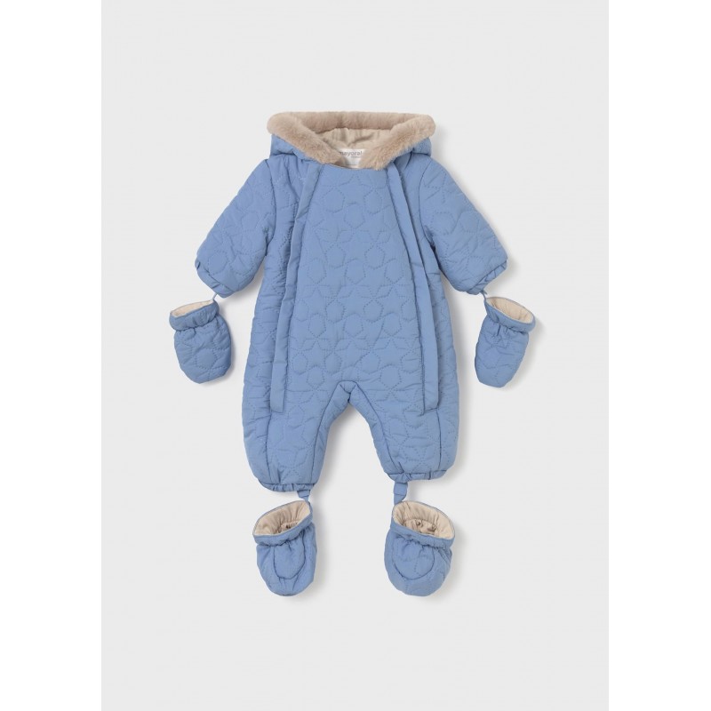 Mayoral Βρεφική Φορμα Εξόδου Με Γκέτες-Μανίκια Και Παπουτσάκια Από Μικροϊνες Σιέλ 15-02615-054