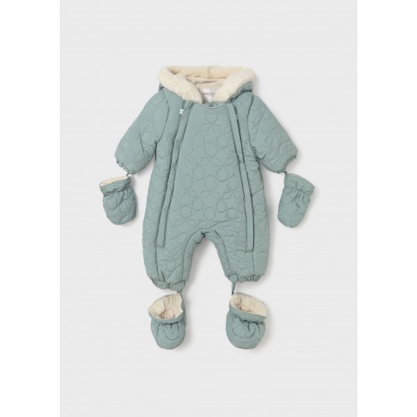 Mayoral Βρεφική Φορμα Εξόδου Με Γκέτες-Μανίκια Και Παπουτσάκια Από Μικροϊνες Πάγος 15-02615-058