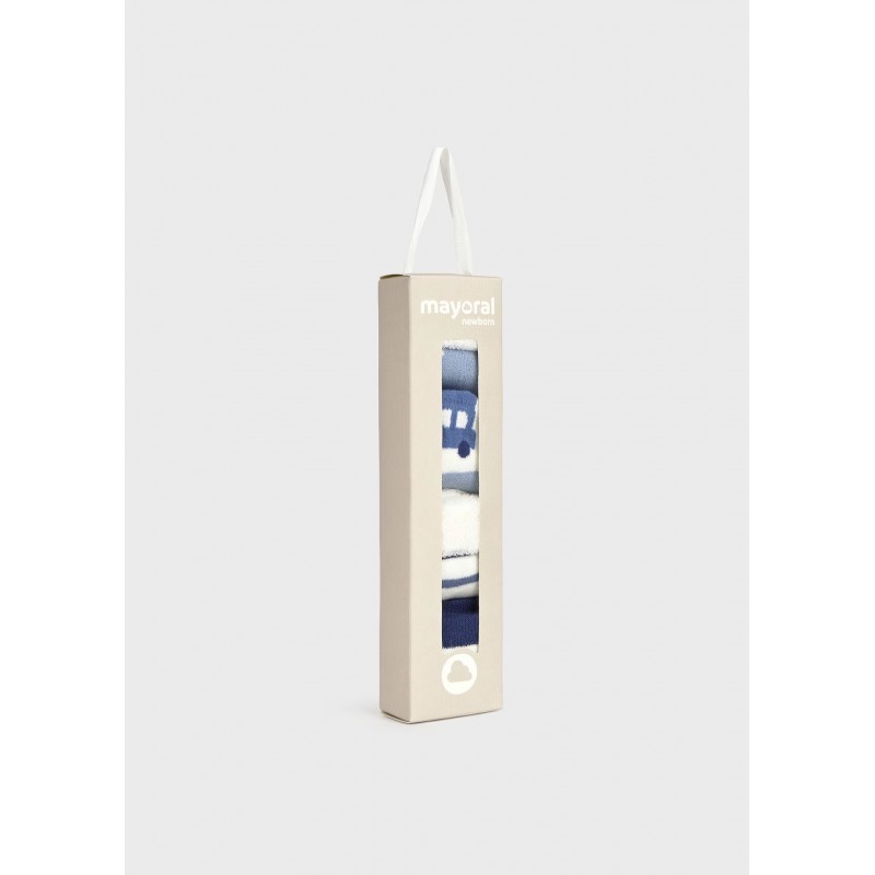 Mayoral Βρεφικά Σετ Καλτσάκια 4 τμχ Γαλάζιο Μωβ 15-09917-066