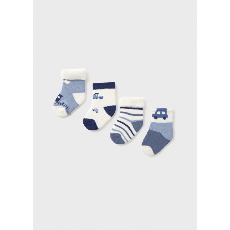 Mayoral Βρεφικά Σετ Καλτσάκια 4 τμχ Γαλάζιο Μωβ 15-09917-066