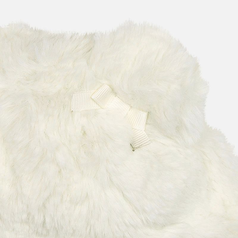 Mayoral Βρεφικό Γούνινο Σκουφάκι Με Αυτάκια Εκρού Για 12 Μηνών 18-09908-015