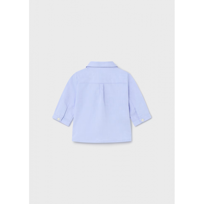 Mayoral Βρεφικό Πουκαμισο Μακρυμάνικο Με Παπιγιόν Layette Boy Oxford Γαλάζιο 24-01196-025