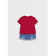 Mayoral Βρεφικό Σετ Σορτσάκι Και Τζιν Σορτσάκι Layette Boy Κόκκινο Άρης  24-01209-038