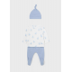 Mayoral Βρεφικό Σετ Κλειστό Φορμάκι Με Σκουφάκι Layette Boy Γαλάζιο Σκούρο 24-01534-012