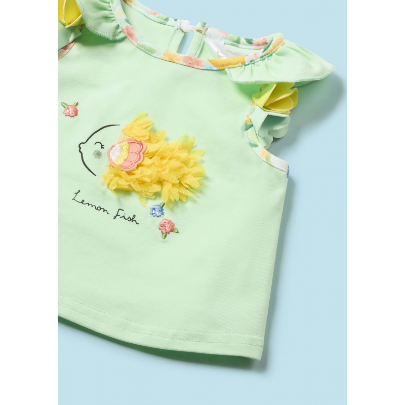 Mayoral Βρεφικό Σετ Μαγιό Με Καπέλο Layette Girl Αχλαδί 24-01633-073