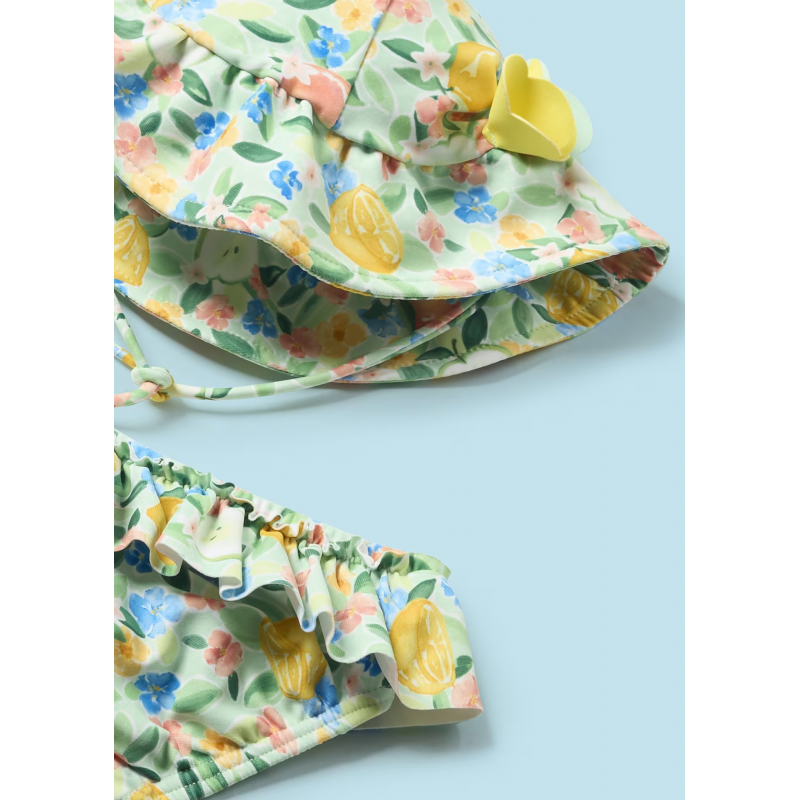 Mayoral Βρεφικό Σετ Μαγιό Με Καπέλο Layette Girl Αχλαδί 24-01633-073