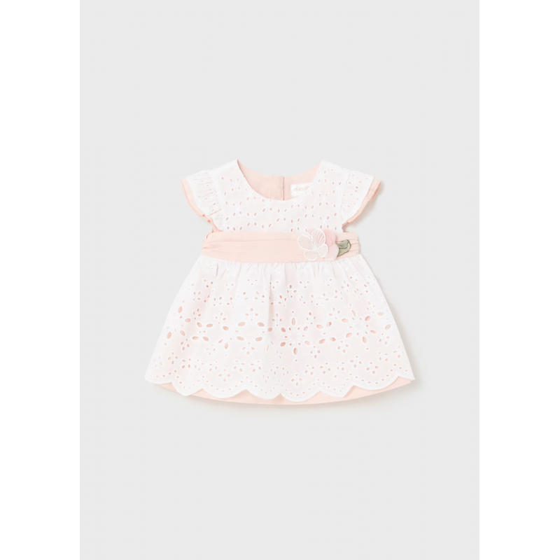 ΄Mayoral Βρεφικό Φόρεμα Φοδραρισμένο Better Cotton Ροζ 24-01802-088