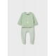 Mayoral Better Cotton Βρεφικό Σετ Μακρυμάνικο Φουτεράκι Και Παντελονάκι Με Κλειστό Πέλμα 2 τμχ Φύκι 26-01599-024