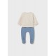 Mayoral Better Cotton Βρεφικό Σετ Μακρυμάνικο Φουτεράκι Και Παντελονάκι Με Κλειστό Πέλμα 2 τμχ Μπλε Απαλό 26-01599-025