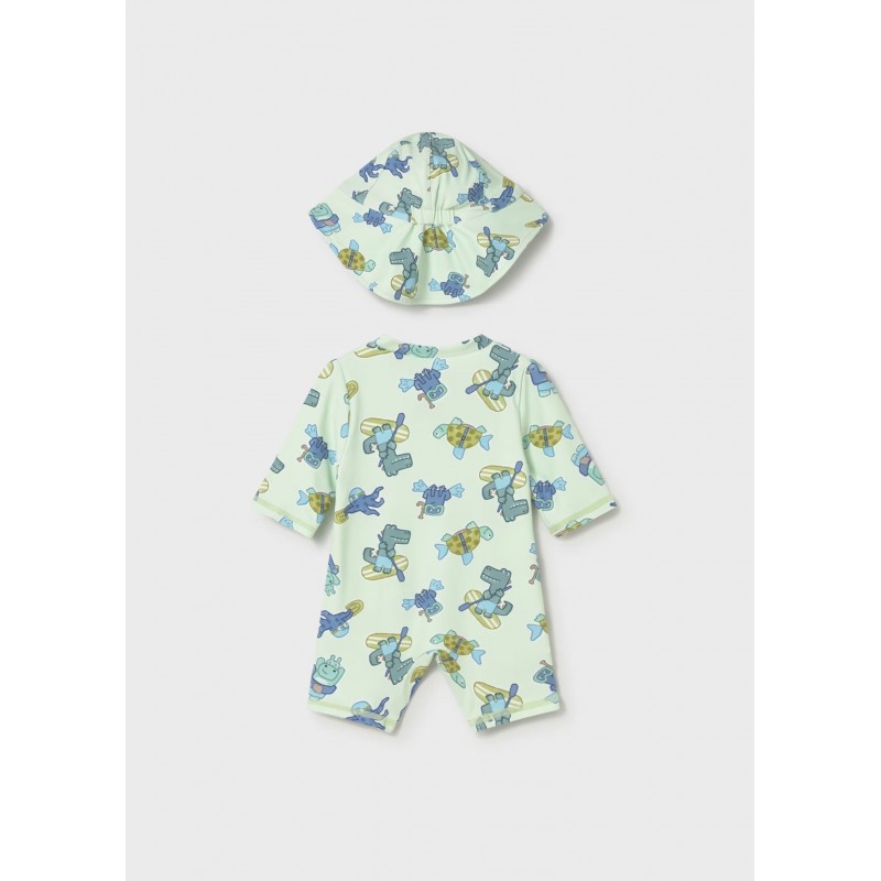 Mayoral Βρεφικό Σετ Ολόσωμο Μαγιό Φορμάκι Και Καπελάκι 2 τμχ Πράσινο 26-01620-038