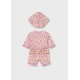 Mayoral Βρεφικό Σετ Ολόσωμο Μαγιό Φορμάκι Και Καπελάκι 2 τμχ Ροζ 26-01620-039