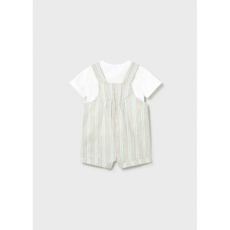 Mayoral Ecofriends Βρεφικό Σετ Κοντομάνικο Μπλουζάκι Και Σαλοπέτα Αμπιγέ 2 τμχ Άκουα 26-01622-043