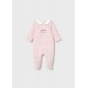 Mayoral Better Cotton Βρεφικό Σετ Αμπιγέ Μακρυμάνικα Ολόσωμα Φορμάκια Με Κλειστό Πέλμα 2 τμχ Ροζ Μπεμπέ 26-01703-055