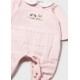 Mayoral Better Cotton Βρεφικό Σετ Αμπιγέ Μακρυμάνικα Ολόσωμα Φορμάκια Με Κλειστό Πέλμα 2 τμχ Ροζ Μπεμπέ 26-01703-055