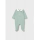 Mayoral Better Cotton Βρεφικό Σετ Αμπιγέ Μακρυμάνικα Ολόσωμα Φορμάκια Με Κλειστό Πέλμα 2 τμχ Άκουα 26-01703-056