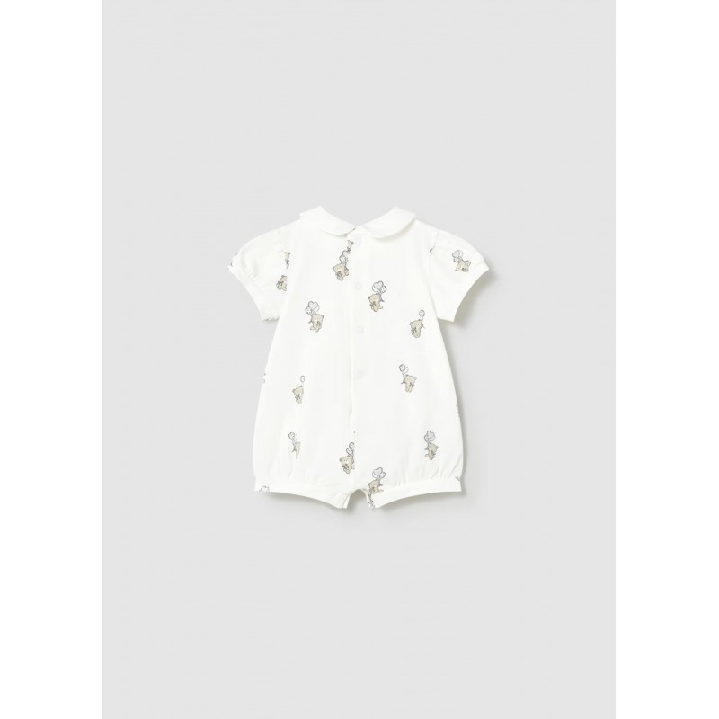 Mayoral Better Cotton Βρεφικό Σετ Αμπιγέ Κοντομάνικα Φορμάκια 2 τμχ Εκρού 26-01704-088