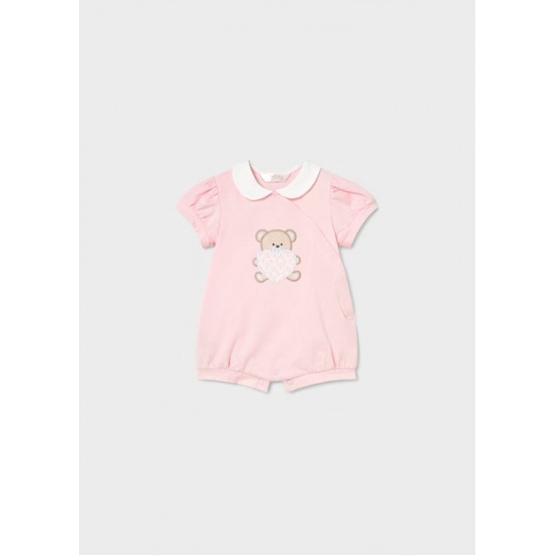 Mayoral Better Cotton Βρεφικό Σετ Αμπιγέ Κοντομάνικα Φορμάκια 2 τμχ Ροζ Μπεμπέ 26-01704-090