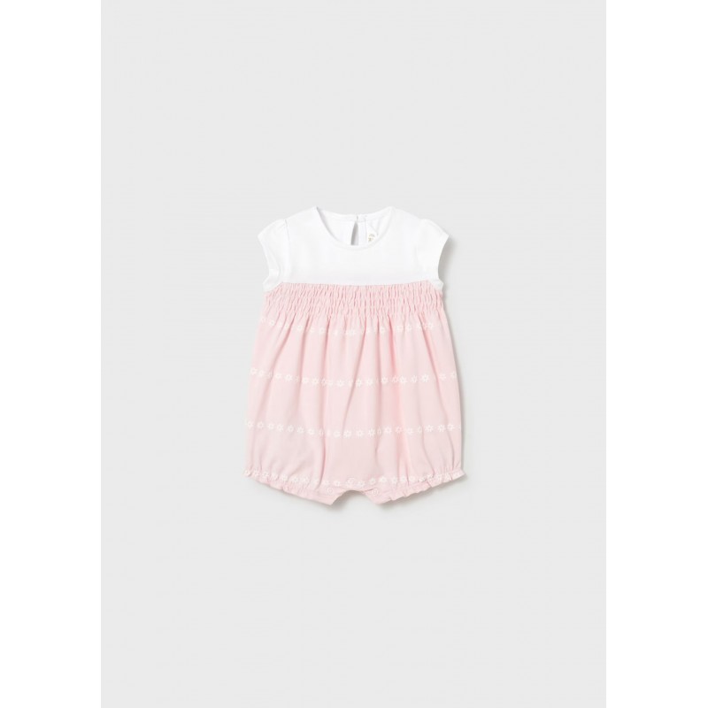 Mayoral Better Cotton Βρεφικό Σετ Κοντομάνικα Φορμάκια 2 τμχ Ροζ Μπεμπέ 26-01705-093