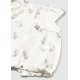 Mayoral Better Cotton Βρεφικό Κοντομάνικο Φορμάκι Εκρού 26-01707-087