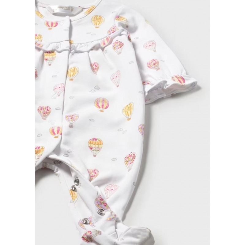 Mayoral Better Cotton Βρεφικό Σετ Μακρυμάνικα Ολόσωμα Φορμάκια Με Κλειστό Πέλμα 2 τμχ Κίτρινο 26-01708-067