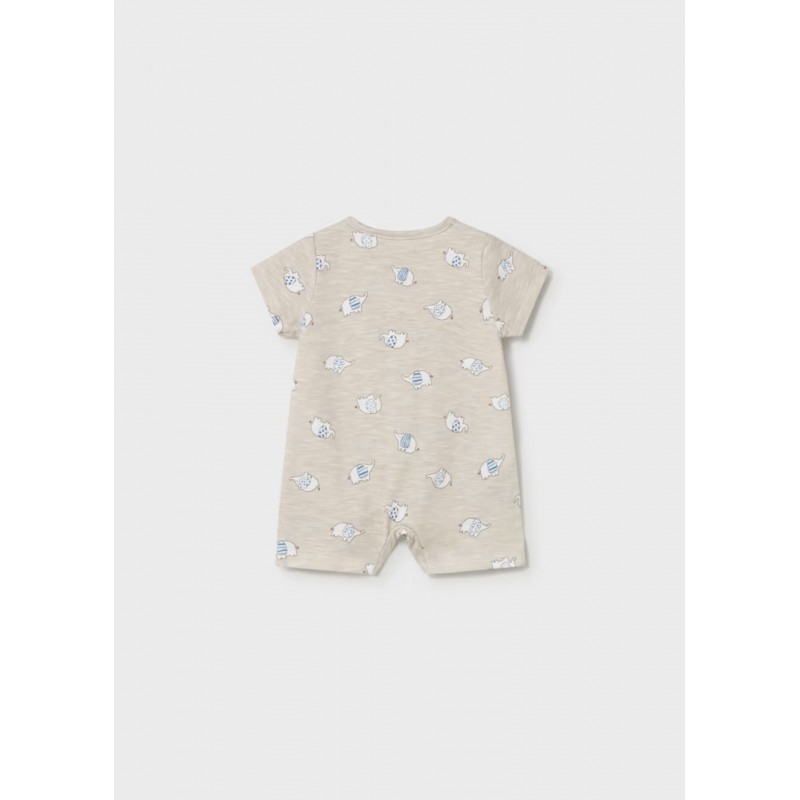 Mayoral Better Cotton Κοντομάνικο Φορμάκι Μπεζ 26-01717-010