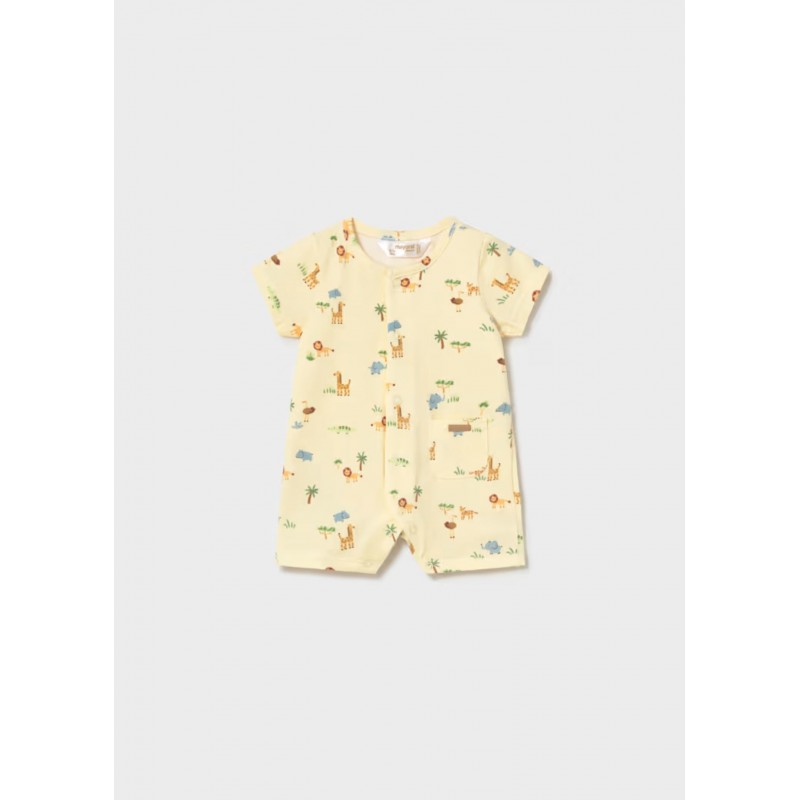 Mayoral Better Cotton Κοντομάνικο Φορμάκι Κίτρινο 26-01717-011