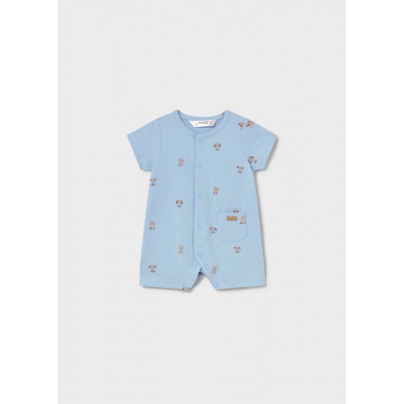 Mayoral Better Cotton Κοντομάνικο Φορμάκι Σιέλ 26-01717-012