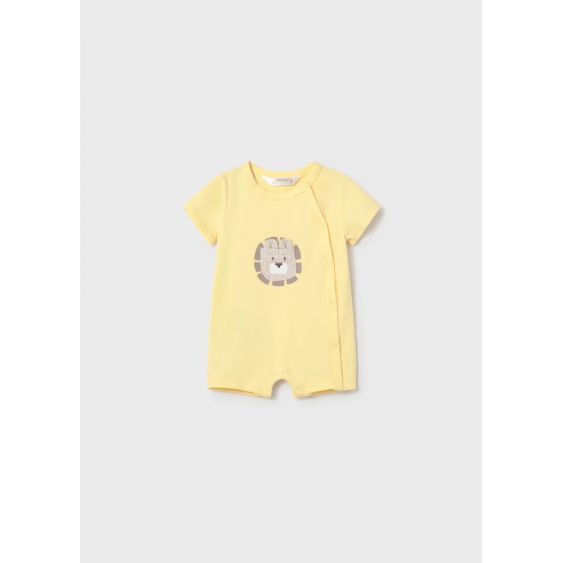 Mayoral Better Cotton Βρεφικό Σετ Κοντομάνικα Φορμάκια 2 τμχ Κίτρινο 26-01719-073