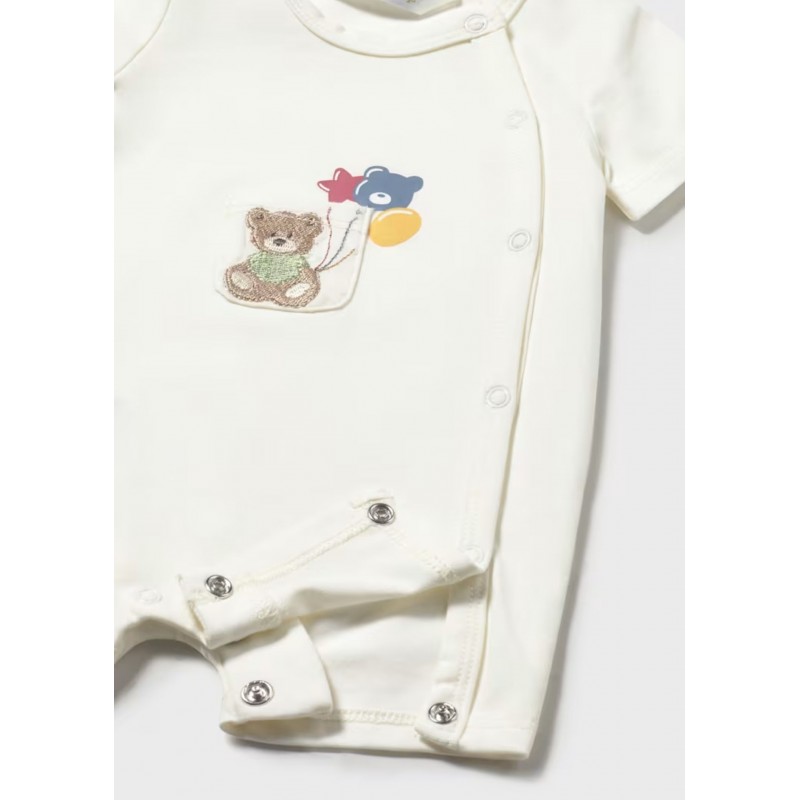 Mayoral Better Cotton Βρεφικό Σετ Κοντομάνικα Φορμάκια 2 τμχ Κεραμικό 26-01719-074