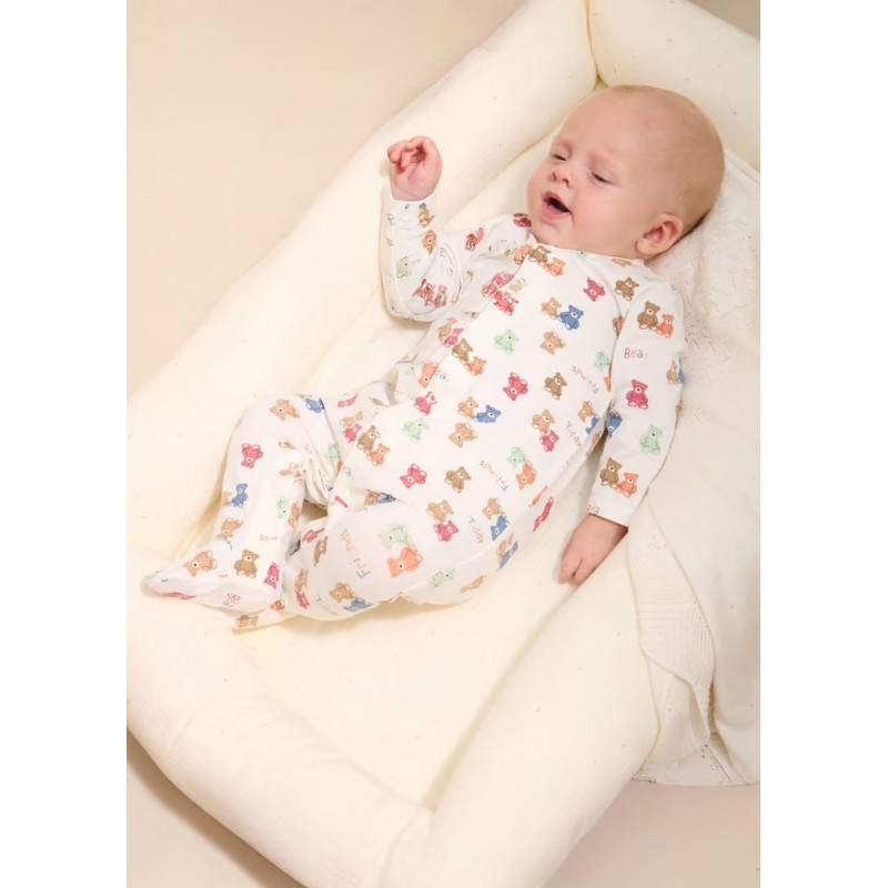 Mayoral Better Cotton Βρεφικό Σετ Μακρυμάνικα Ολόσωμα Φορμάκια Με Κλειστό Πέλμα 2 τμχ Κεραμικό 26-01720-078