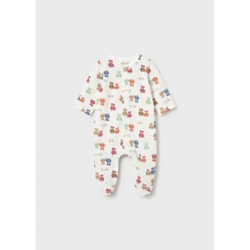Mayoral Better Cotton Βρεφικό Σετ Μακρυμάνικα Ολόσωμα Φορμάκια Με Κλειστό Πέλμα 2 τμχ Κεραμικό 26-01720-078