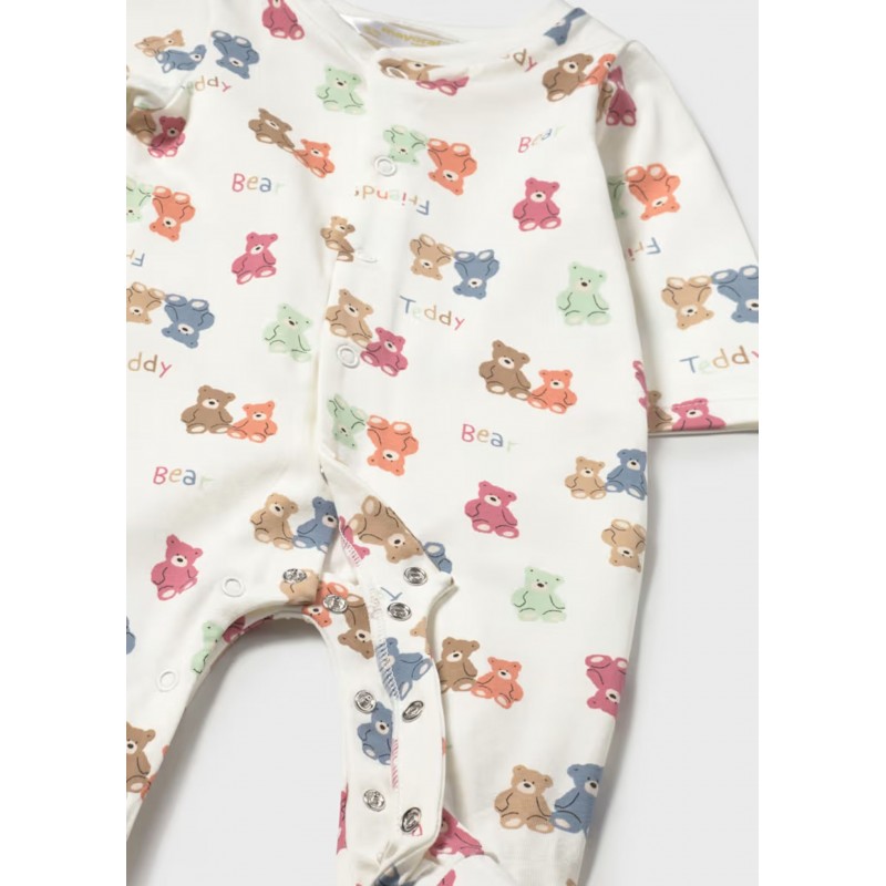 Mayoral Better Cotton Βρεφικό Σετ Μακρυμάνικα Ολόσωμα Φορμάκια Με Κλειστό Πέλμα 2 τμχ Κεραμικό 26-01720-078