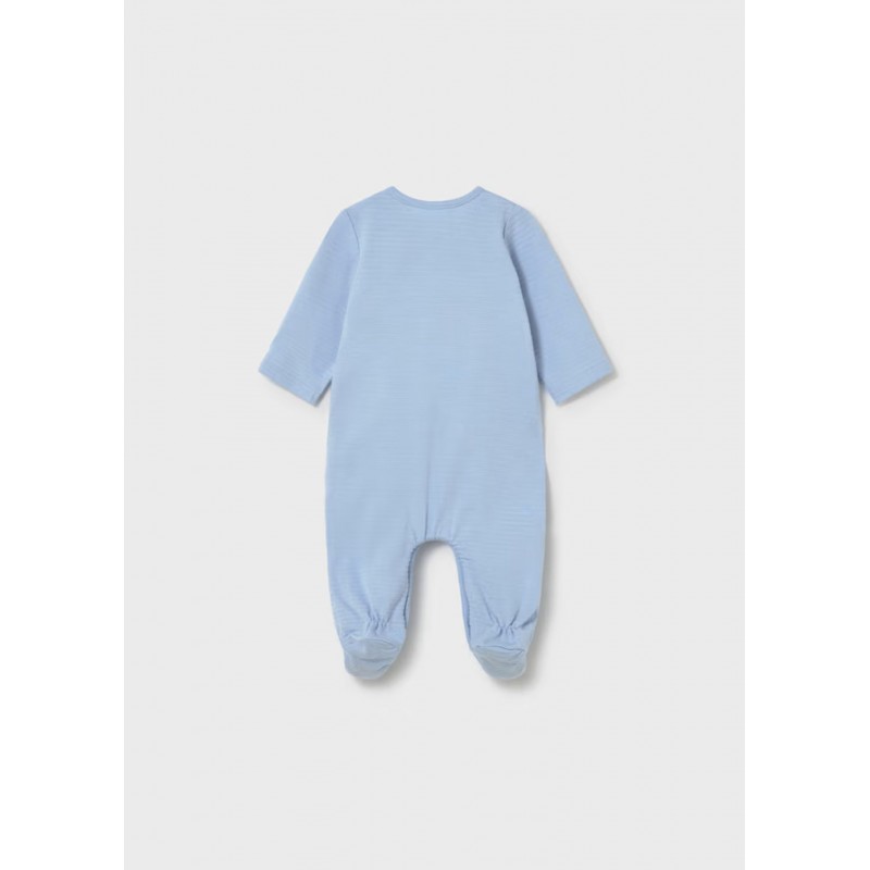 Mayoral Better Cotton Βρεφικό Σετ Μακρυμάνικα Ολόσωμα Φορμάκια Με Κλειστό Πέλμα 2 τμχ Σιέλ 26-01720-079
