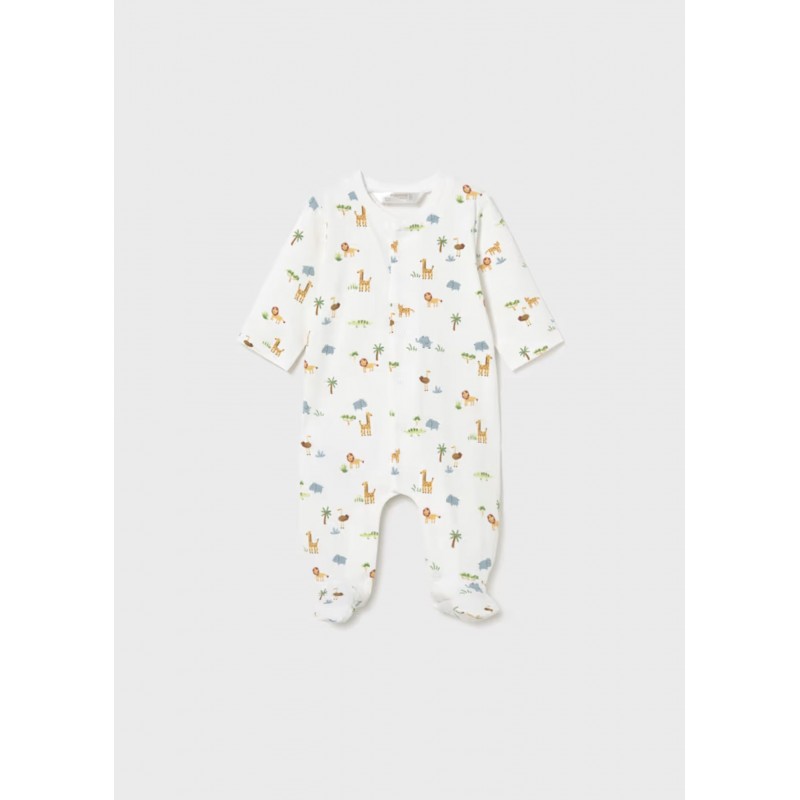 Mayoral Better Cotton Βρεφικό Σετ Μακρυμάνικα Ολόσωμα Φορμάκια Με Κλειστό Πέλμα 2 τμχ Κίτρινο 26-01720-080