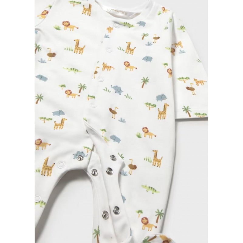 Mayoral Better Cotton Βρεφικό Σετ Μακρυμάνικα Ολόσωμα Φορμάκια Με Κλειστό Πέλμα 2 τμχ Κίτρινο 26-01720-080