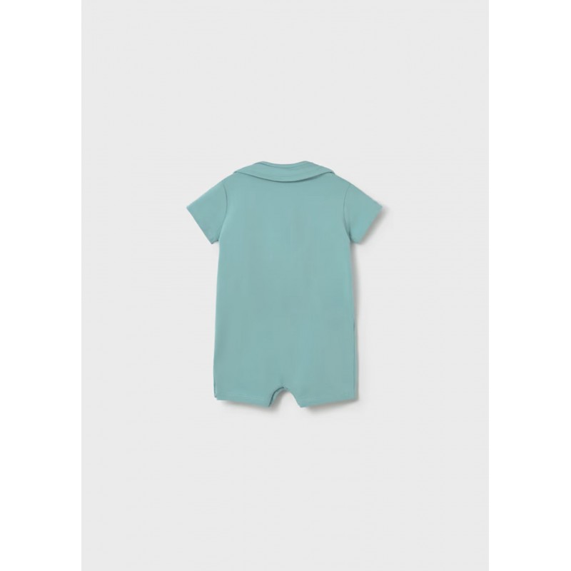Mayoral Better Cotton Βρεφικό Σετ Κοντομάνικο Φορμάκι Και Σαλιάρα 2 τμχ Γυαλί 26-01721-016