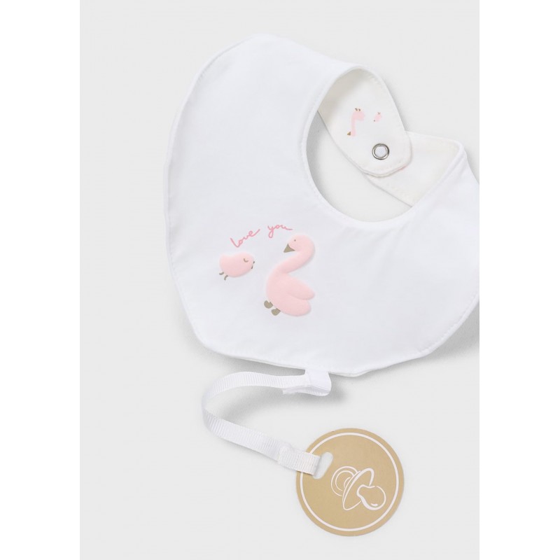 Mayoral Better Cotton Βρεφικό Σετ Δώρου Κοντομάνικο Φορμάκι, Σαλιάρα Και Καλτσάκια 4 τμχ Ροζ Μπεμπέ 26-01727-082